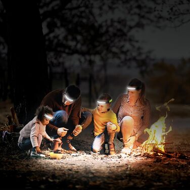 Налобний ліхтар Vokida Outdoor Vibes з широким кутом огляду, LED, USB, перезаряджається, датчик, чорний