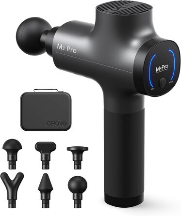 Масажний пістолет OPOVE M3 Pro 2, 2500 об/хв, LED-дисплей, для зняття м'язового болю, світло-сірий