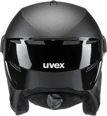 Лижний шолом uvex instinct visor pro v з візором, чорний, регульований розмір 53-56 см, для жінок і чоловіків