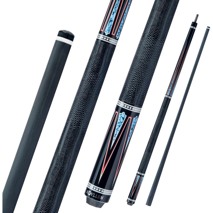KONLLEN Billardqueue з карбону, 58 дюймів, професійний більярдний кий для дорослих, технологія Vollcarbon, низький рівень відхилення, наконечник 12.5 мм (Pro Taper, ультрагладкий) (KL-08)