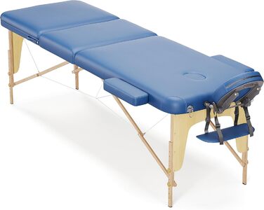 Мобільний масажний стіл Beltom® з 3 зонами, 180 x 56 см. - Легкий (13,3 кг) з аксесуарами (14,5 кг) - масажний стіл, спинка, масажна банка, косметологічний стіл, розкладний, блакитний