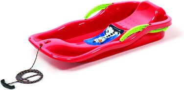 Сани Prosperplast Race червоні - пластикові, міцні, морозостійкі, легкі, 87x40x18 см