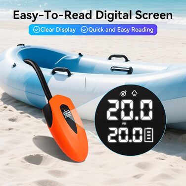 Електричний надувний насос SUP з акумулятором 12000mAh, 20 PSI - SUP, човни, каякі, кайтсерфінг