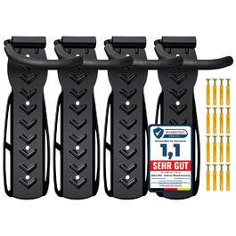 Кріплення для велосипеда на стіну WELLGRO - сталевий тримач, гачок, стійка для велосипеда - колір на вибір, чорний