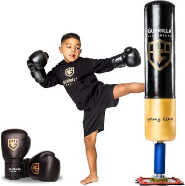 Дитячий боксерський мішок Guerilla Sports 'Young King' зі стійкою, для боксу, MMA, тренувань, вік 4-13 років