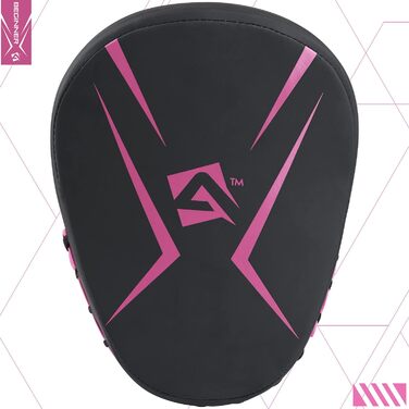 Боксерські рукавиці-лапи AQF Pratzen для муай-тай, кікбоксингу, MMA, карате (рожеві)