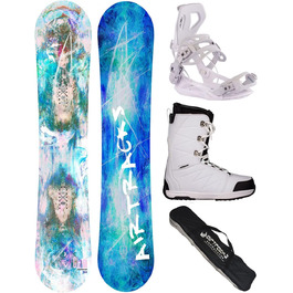 Жіночий сноуборд-комплект Airtracks Glam Flat Zero Rocker 150 см з кріпленням Master W Fastec, черевиками Star W 37 та сумкою
