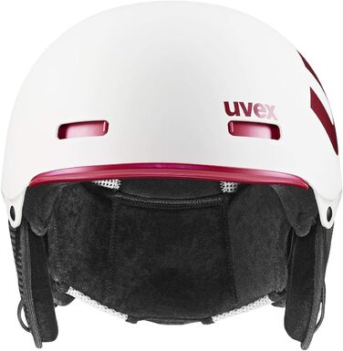 Лижний шолом Uvex HLMT 50 для жінок і чоловіків, біло-рожевий матовий, розмір 52-55 см, з індивідуальним регулюванням і вентиляцією