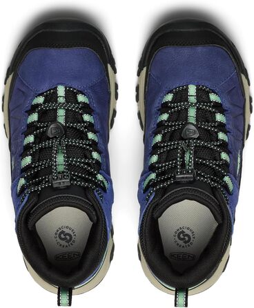 KEEN Targhee 4 Mid Waterproof - водонепроникні трекінгові черевики для дітей (27/28 EU, Skipper Blue Hemlock)