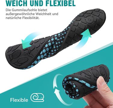 Чоловічі та жіночі шльопанці для плавання та відпочинку на пляжі, антиковзаючі, швидковисихаючі, розмір 34-47 (EU 43), блакитні W995