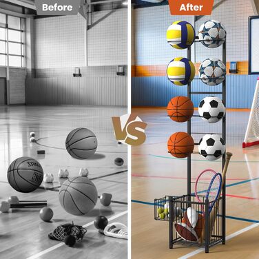 Стійка для м'ячів CADUKE: органайзер для 8 м'ячів (баскетбол, футбол, волейбол)