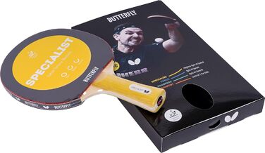 Професійна ракетка для настільного тенісу BUTTERFLY Specialist, чорний/червоний, ITTF, для змагань