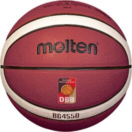Баскетбольний м'яч Molten B7G4550-DBB, ігровий, преміум синтетична шкіра, 12 панелей, розмір 7