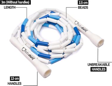Професійне скакалка для змагань BEAD CHAMPION (довжина 3.0м, регульована) (ice)
