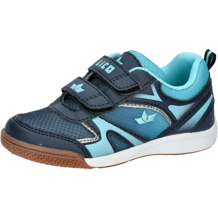 Дитячі спортивні кросівки Lico Charlie V для залу, колір лимонно-зелений (26 EU, морська хвиля)