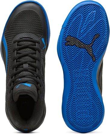 Кросівки баскетбольні PUMA Court Pro для чоловіків, біло-чорні (44.5 EU, Black Team Royal)