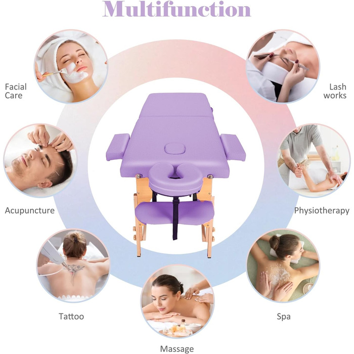 Складаний масажний стіл BODIOO для тату, косметології та SPA з регулюванням висоти та аксесуарами