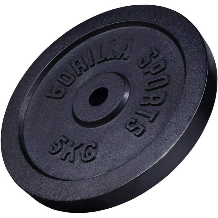 Диски для штанги GORILLA SPORTS, чавунні, 0,5–30 кг, 30/31 мм, сріблясто-чорні – набір або окремо, вага для штанги, Bumper Plates