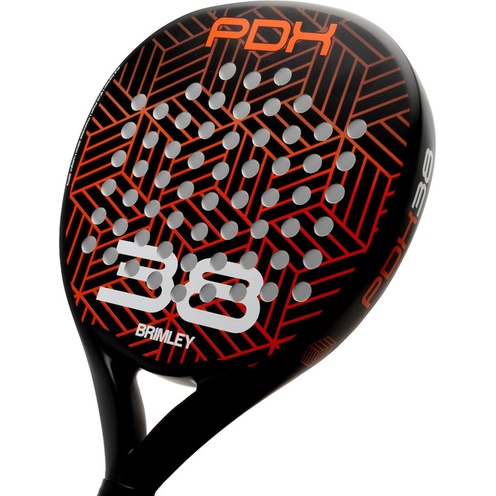 Плечовий захист Brimley Padelschläger Carbon PDX38 для падел-тенісу | 100% карбон, Eva-наповнювач | Для початківців та досвідчених гравців