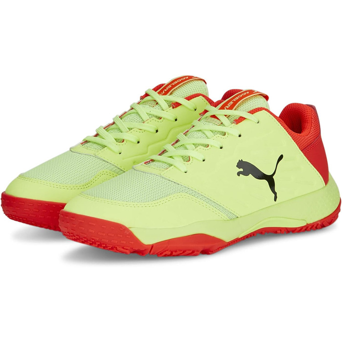 Дитячі гандбольні кросівки PUMA Accelerate Turbo Jr II (37 EU, жовто-червоний, чорний)