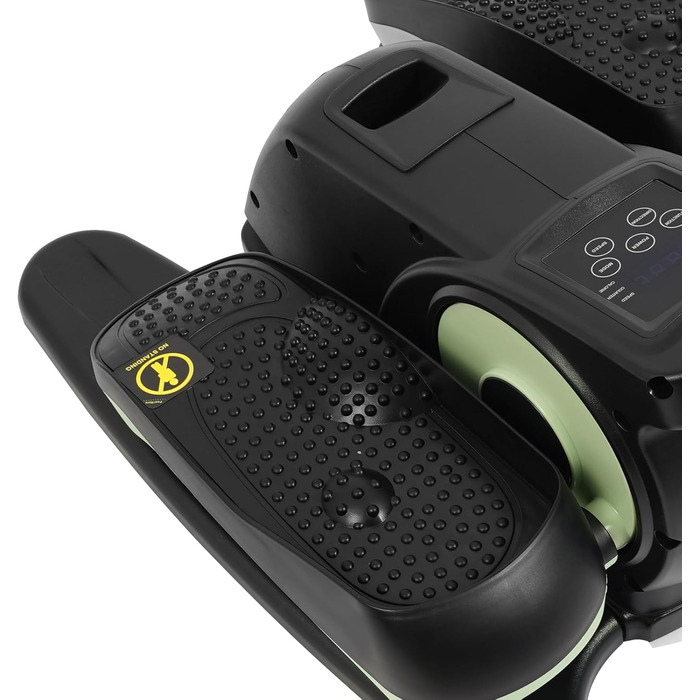 Еліптичний тренажер під стіл з пультом та дисплеєм, регульована швидкість, електричний, для дому, чорний+зелений