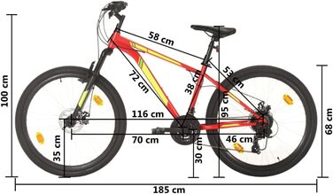 Гірський велосипед vidaXL з 21-швидкісною трансмісією Shimano, спортивний велосипед, різні моделі