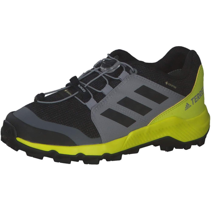 Дитячі трекінгові черевики Adidas Terrex Gore-Tex (36 EU, чорний/сірий/жовтий)