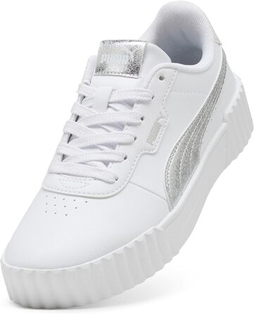 Жіночі кросівки PUMA Carina 3.0 Metallic Whisper White Silver Metallic (біло-сріблясті), розмір 38 EU
