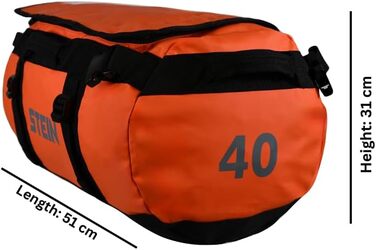 Водонепроникна сумка для подорожей 2 в 1 (рюкзак) STEIN Metro, ПВХ-тент, 40 л, синя