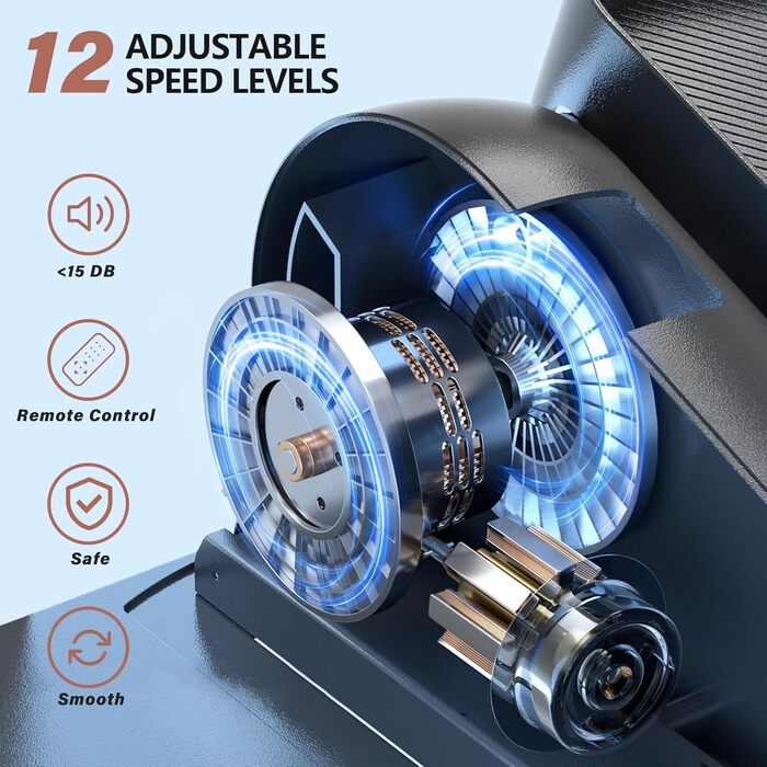 Електричний крострейнер для дому: міні-еліптичний тренажер з пультом, дисплеєм, 12 швидкостей. Підходить для людей похилого віку та дорослих