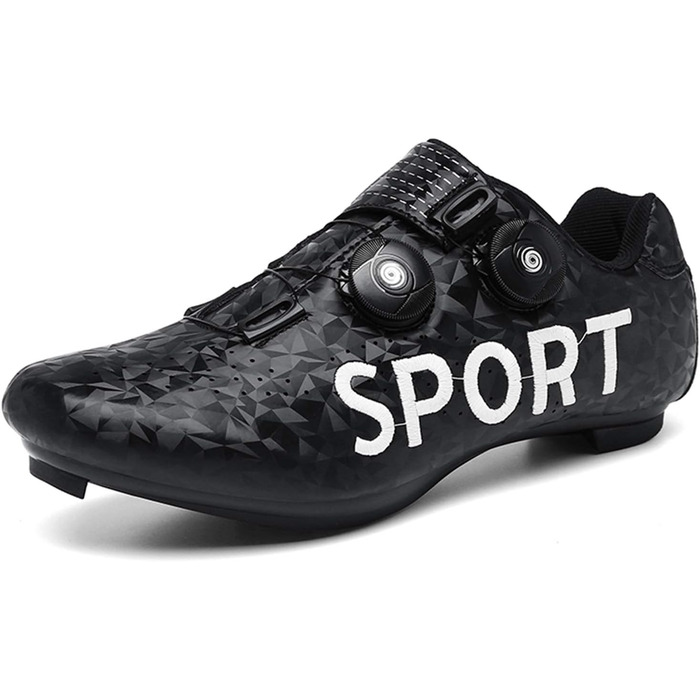 Велосипедні шкарпетки Radsport: чоловічі та жіночі шкарпетки для шосе та MTB велосипедів, антиковзаюча підошва, дихаючі, SPD, білі (41 EU, вузька колодка, чорний)