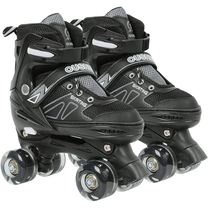 Інлайнери для дітей та дорослих | Роликові ковзани з великими колесами 76 мм | Регульовані інлайнери для дітей, підліток та дорослих | Безпечні роликові ковзани для активного відпочинку | Інлайнери з підсвічуванням, подарунок для дітей та підлітків, розмі