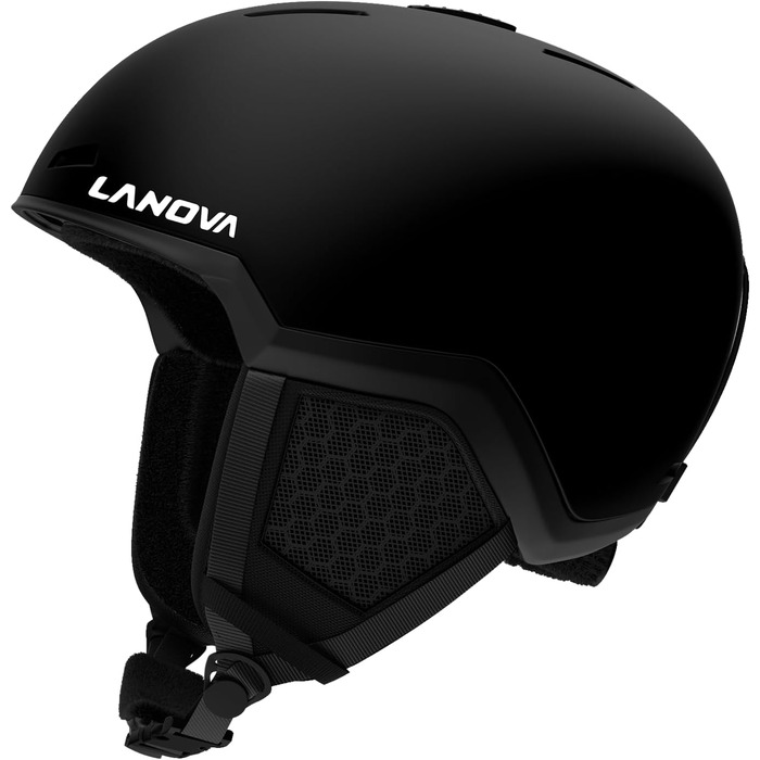 Шолом для сноуборду та гірських лиж, чорний, унісекс, з вентиляцією та знімними навушниками