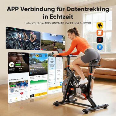 Велотренажер 2026 NEUE з регулюванням опору, LED-дисплеєм, дихаючим сидінням та датчиком пульсу. Spinning bike для дому, максимальне навантаження 150 кг