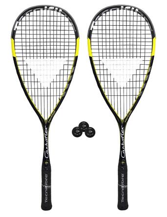 Сквош ракетка Tecnifibre Carboflex 125 Heritage з набором м'ячів (різні варіанти)