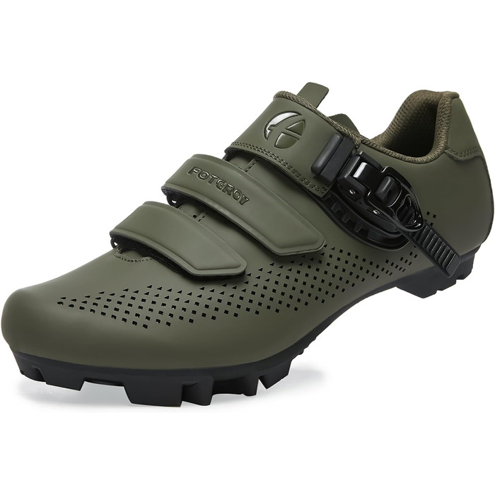 Чоловічі та жіночі велотуфлі для гірського велосипеда (MTB) з сумісними кріпленнями SPD, розмір 41 EU, зелені