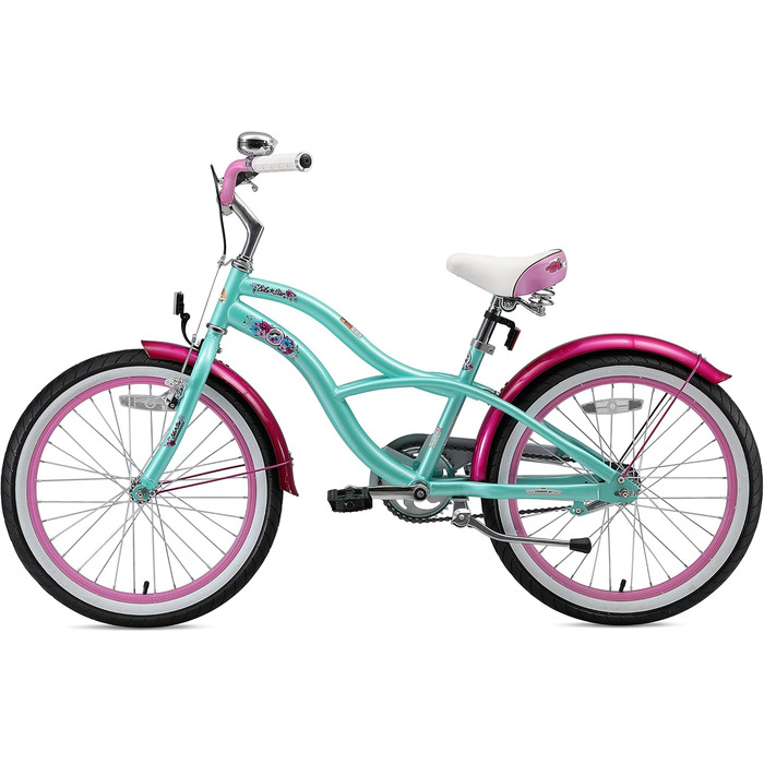 Дитяче велосипед BIKESTAR 20/24 дюйми для хлопчиків та дівчаток (від 6 років) | Велосипед крузер | Без ризику | Колір м'ятний
