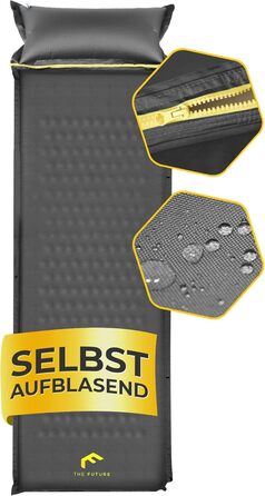 Isomatte самонадувна The Future Air Bender Comfort, 5 см, сіра, для кемпінгу та відпочинку на природі