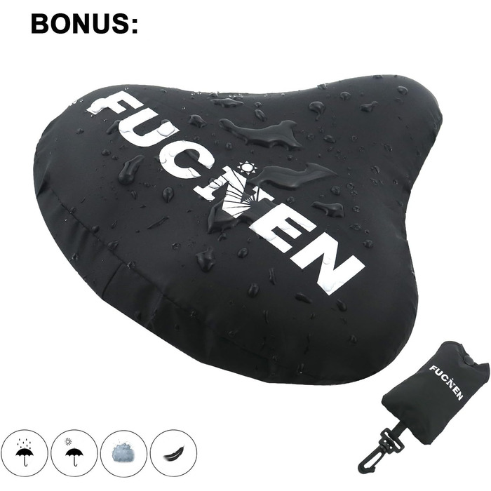 Покриття для сідла велосипеда, широке гелеве крісло, чорне. Підходить для стаціонарних велосипедів, велотренажерів, спінбайків. М'яке гелеве наповнення 27 x 25 см