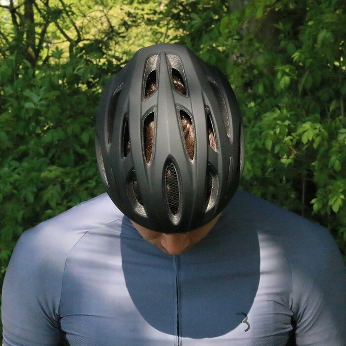 Велосипедний шолом BBB Cycling Condor для дорослих, матовий чорний, знімний візор, захист від комах, для MTB та шосейних велосипедів (54-58 см)