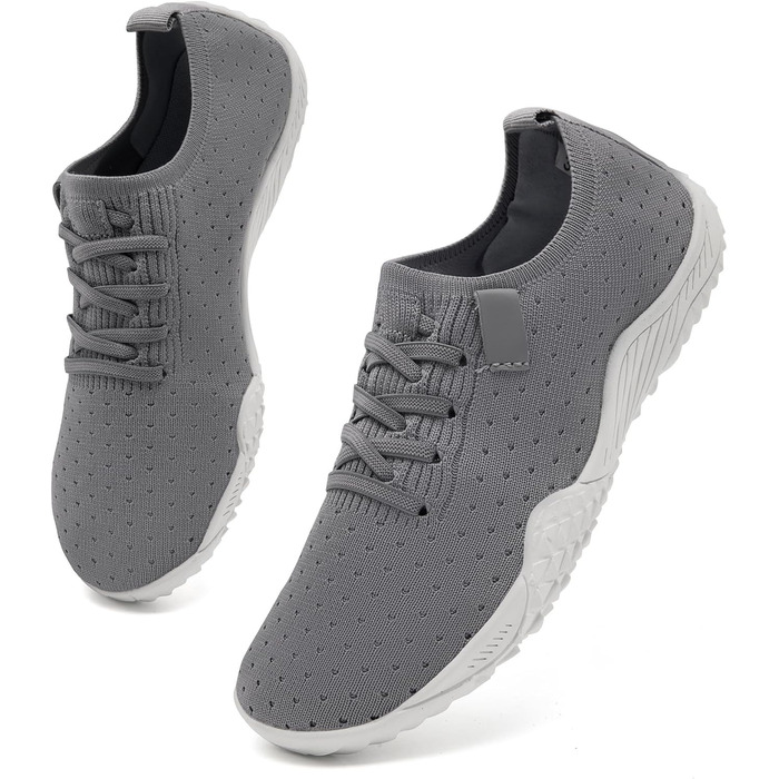 Жіночі босі кросівки для занять спортом та фітнесом. М'які, дихаючі, з антиковзкою підошвою. Розмір 44 EU, сірий колір.