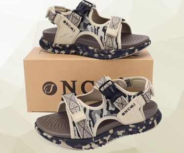 Чоловічі сандалі Oncaі Wandersandalen Trekking Ortho – зручні ортопедичні сандалі для відпочинку та спорту, розмір 44.5 EU, колір бежево-коричневий камуфляж