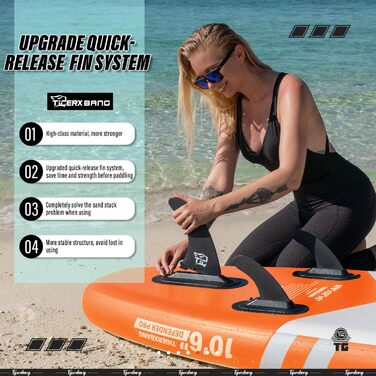 Надувний SUP-борд TIGERXBANG Defender Pro, 320 см, Orange