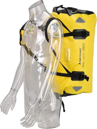 Водонепроникна сумка для подорожей Wild Heart PVC500D 40L, 66L, 100L з регульованим плечовим ременем та внутрішньою кишенею, жовта