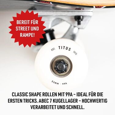 Скейтборд TITUS Classic Komplettboard 8.5
