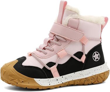 Водонепроникні зимові черевики для дітей: зимові чоботи для дівчаток та хлопчиків, утеплені, для активного відпочинку, неслизькі, снігові черевики, 31 EU, рожеві