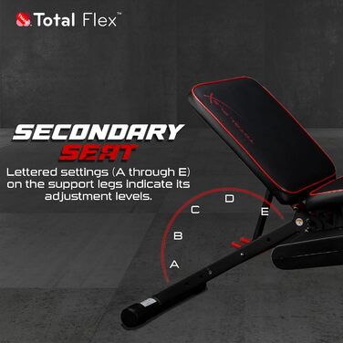 Складана лава для тренажерів TOTAL FLEX L - лава для жиму, фітнес, домашній спортзал