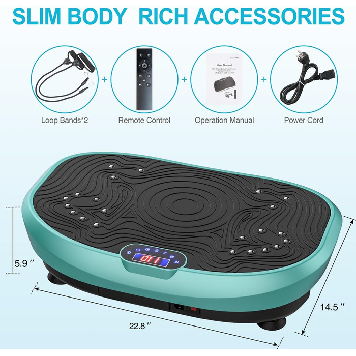 Віброплатформа для тренувань всього тіла AXV - фітнес платформа для схуднення, корекції фігури та тонізування. Підходить для домашнього фітнесу та занять у спортивних залах. Колір: зелений.