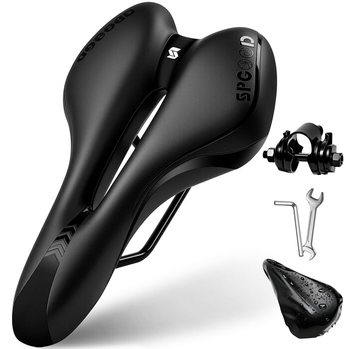 Зручний велосипедний сідло для чоловіків та жінок: широке, м'яке, гелеве, ергономічне. Підходить для MTB, Trekking, шосе, велотренажера, E-Bike. 27x16 см