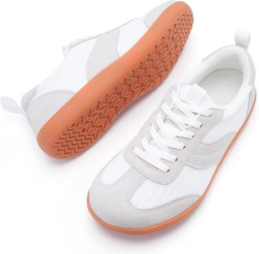 Жіночі широкі кеди для фітнесу та бігу Barfußschuhe (38 EU, Сіро-білі) Zero Drop